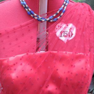 Red Tulle Polka Dot Party Dress